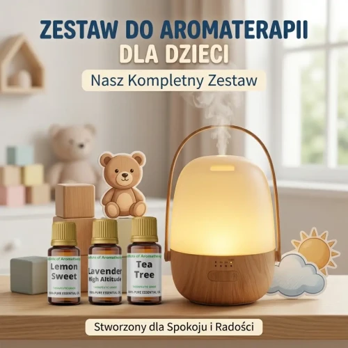 Zestaw do Aromaterapii dla Dzieci - Dyfuzor Aroma Sweet + 3 Olejki Eteryczne 