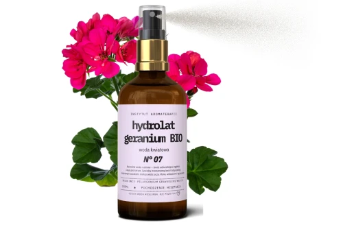 Hydrolat GERANIOWY woda kwiatowa z Hiszpanii - 100 ml