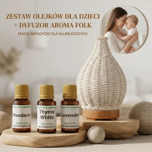 ZESTAW DLA DZIECI - Bezpieczne olejki eteryczne + dyfuzor Aroma Folk
