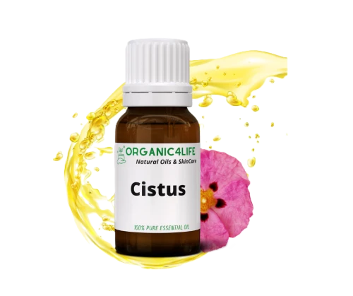 Olejek eteryczny z CZYSTKA, czystkowy organiczny - Organic4life - 2 ml 